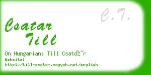 csatar till business card